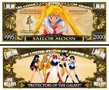 OUR SAILOR MOON CARTOON DOLLAR BILL (25 Bills)