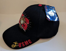NWT US Marines BASEBALL CAP Defending Freedom Since 1775 Black Hat USMC Licensed