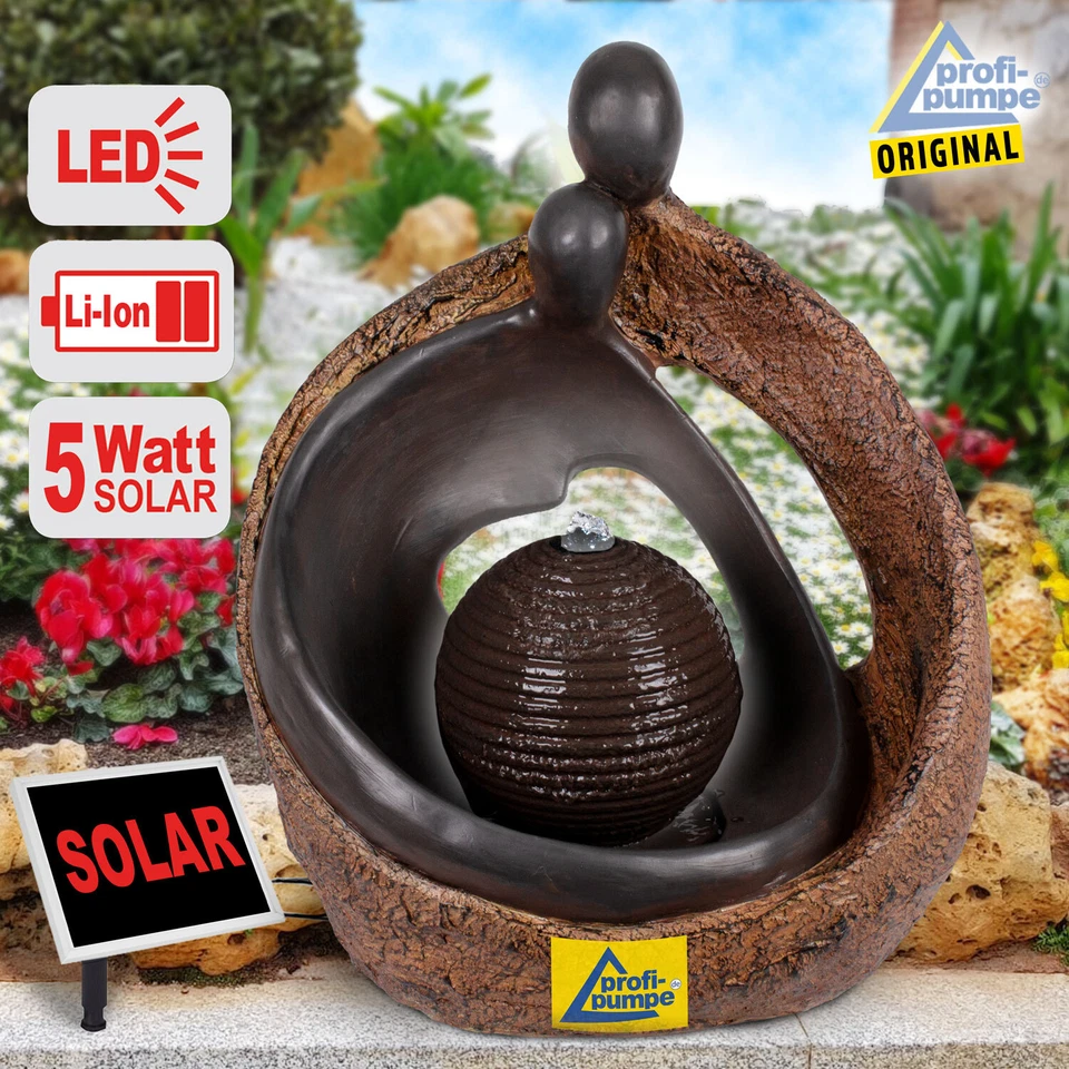 SOLARBRUNNEN SOLAR GARTENBRUNNEN ZIERBRUNNEN SOLAR PUMPE WASSERSPIEL TEICHPUMPE