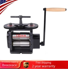 130mm Manual Rolling Mill Machine Wire Flat Pattern Sheet Metal Jewelry Tool US