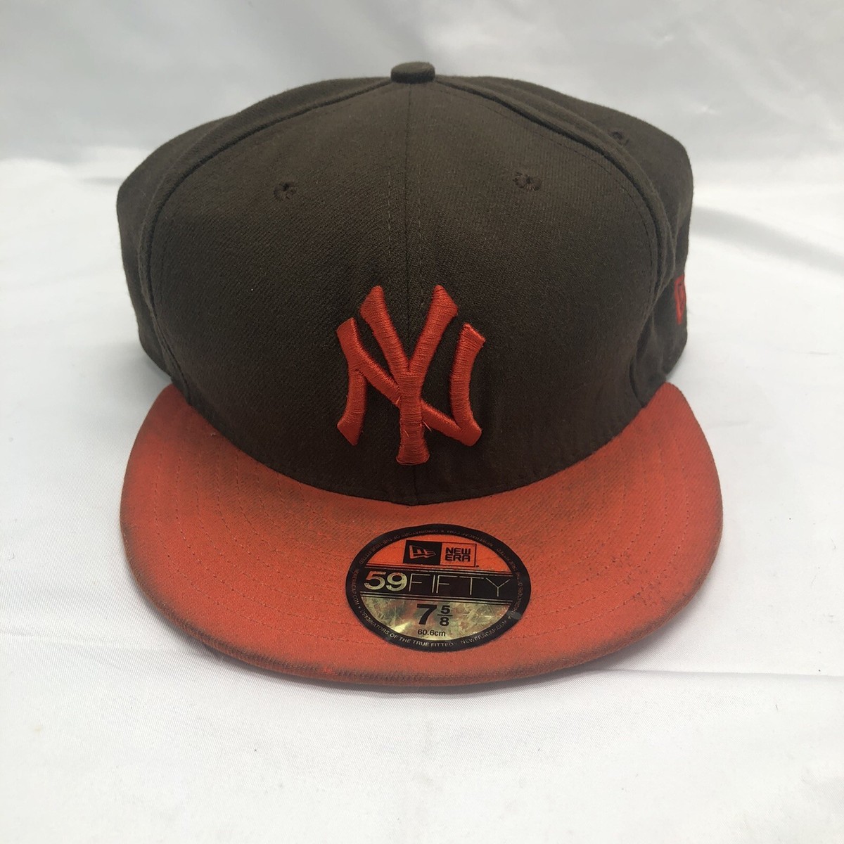 New York Yankees New Era 59FIFTY Brown Orange Fitted Cap 7-5/8