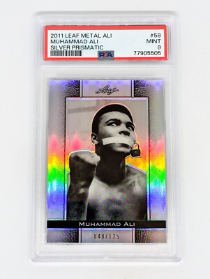 2011 Leaf Metal Ali Silver Prismatic #58 Muhammad Ali /125 PSA 9 | eBay