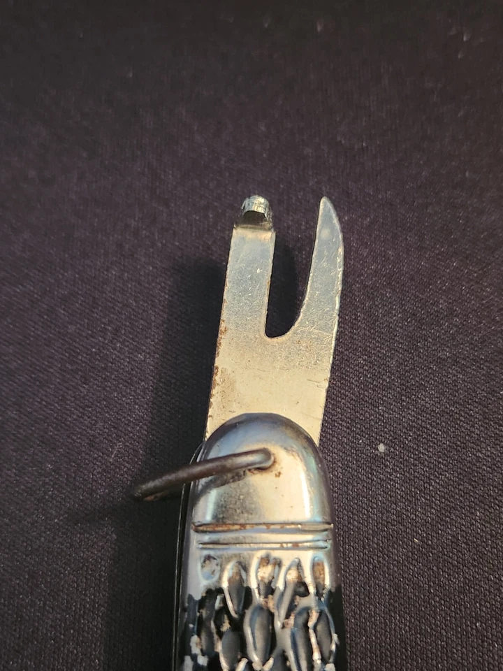 Navaja de campamento vintage cuchillo de bolsillo mango de aluminio, hecha en Alemania Foto 4 de 4