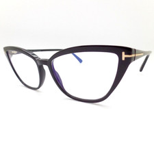 Tom Ford FT 5825 001 Black 55mm Blue Block New Authentic Frames