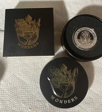 1 OZ SILVER 7 Wonders Of The World  Great Pyramid Of Giza King Tut Egypt Pharaoh