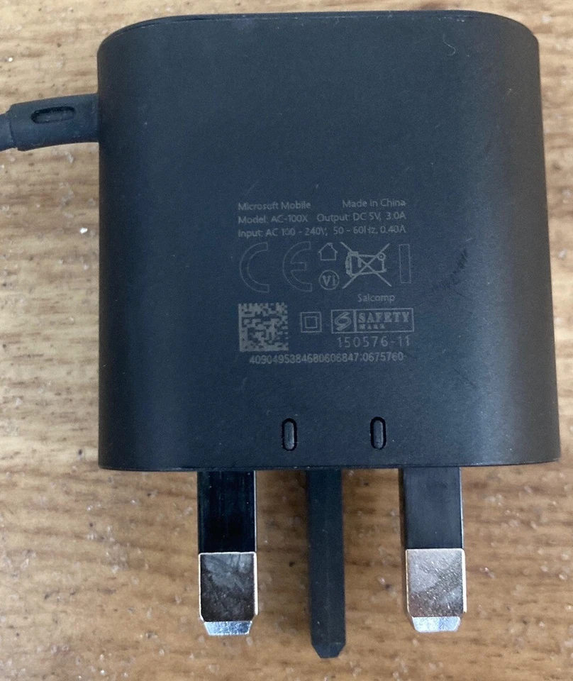 Cargador de Pared Original Microsoft AC-100X USB-C Nokia G21 G22 G42 G50 G60 T20 T21 Foto 4 de 4