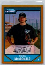 2007 Bowman Chrome #BC154 Michael MacDonald Prospects Gold Refractors #/50