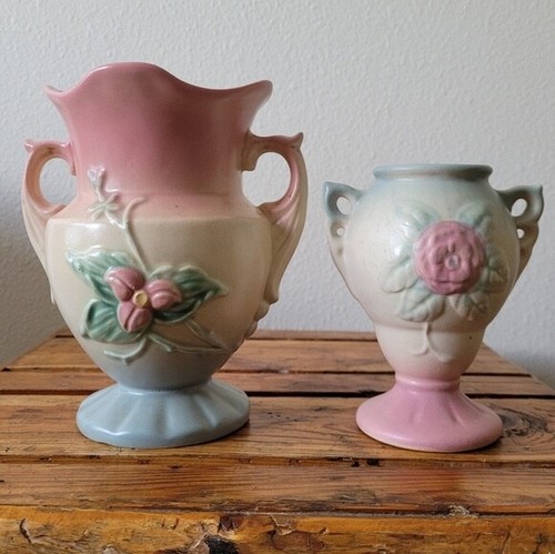 Vintage Hull Art USA Floral Vases Small & Large Wildflower Pottery - Picture 2 of 16