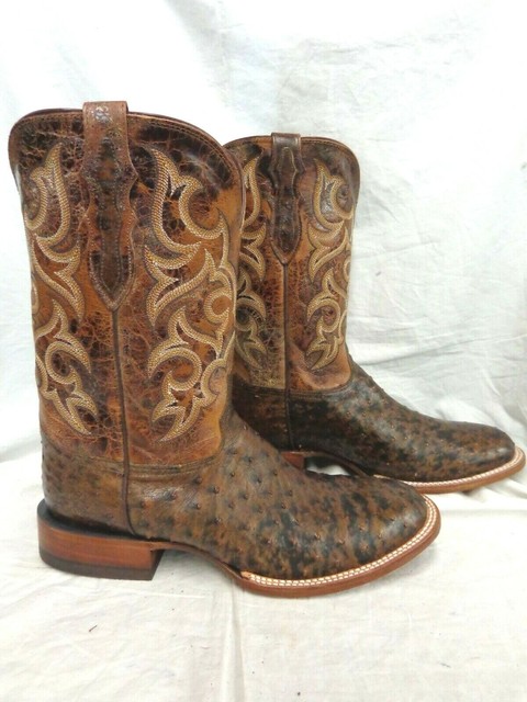 justin cognac ostrich boots