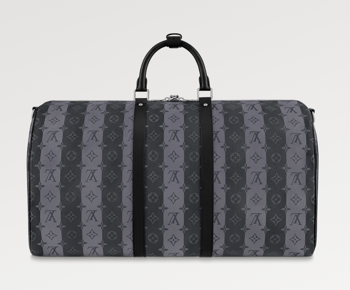 Louis Vuitton Keepall Bandouliere 55 Nigo Black Stripe Monogram