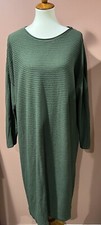 asos olive green long sleeve knit dress size 14