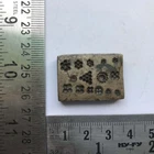 Jewellery stamp die seal flower pattern Antique or old bell metal bronze.