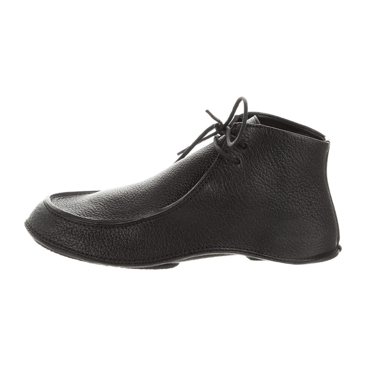 THE ROW Car Shoe Derby Lace-Up Moccasins in Black Goatskin