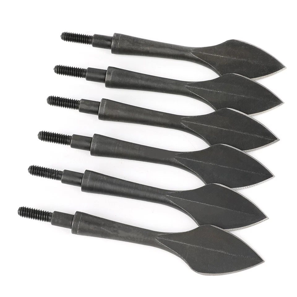 Archery Retro Arrowheads Traditional Broadheads Screw Tips Bow Hunting Shooting - Image 4 of 4