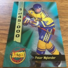 93 94 Signature PETER NYLANDER Rookie 1 of 45,000 Hockey Card 21 Huddinge Sweden