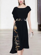 BRAND NEW W TAG!! AMAZING UNIQUE LITTLE BLACK DRESS W PANELS, SZ M, BUST 40.2