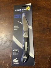 Cold Steel Ranch Boss 2 Folder Knife Faux Sawed Bone Handle Plain Edge 20NPM1