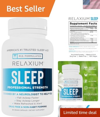 Triple-Action Sleep Aid Capsules - Non-Habit Forming, 60 Count, Vegan Formula