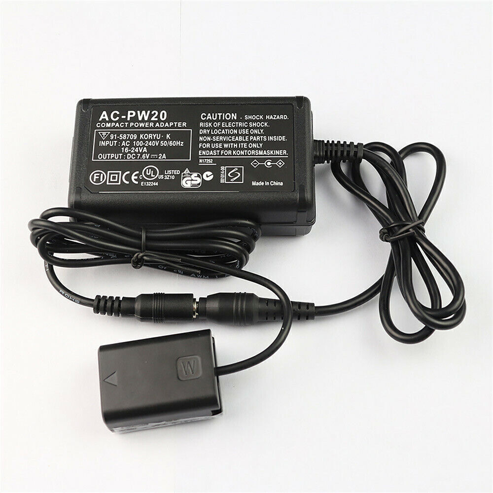 For NEX5T NEX35C 5N NEX7 A7R RX10 DSLR Camera AC-PW20 Charger