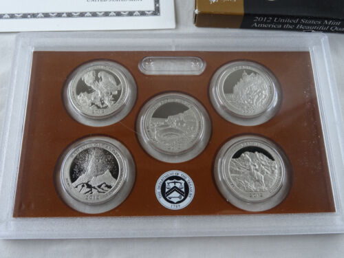 2012-S US Mint Quarter Proof Set America the Beautiful ATB 5 Coins Box COA OGP - Picture 2 of 5