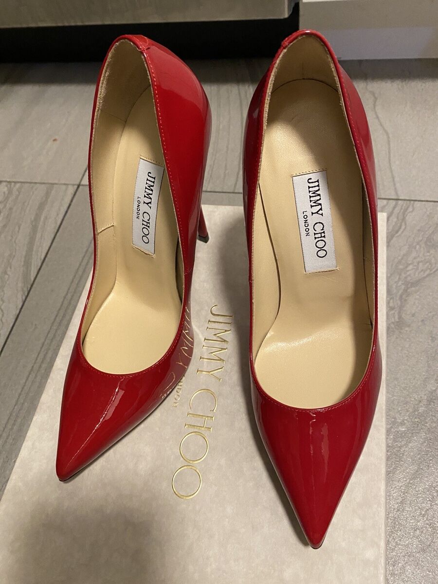 Very Sexy Jimmy Choo Anouk Red Patent Leather Stilleto Hills Very Sexy Jimmy Choo Anouk Red Patent Leather Stilleto Hills
