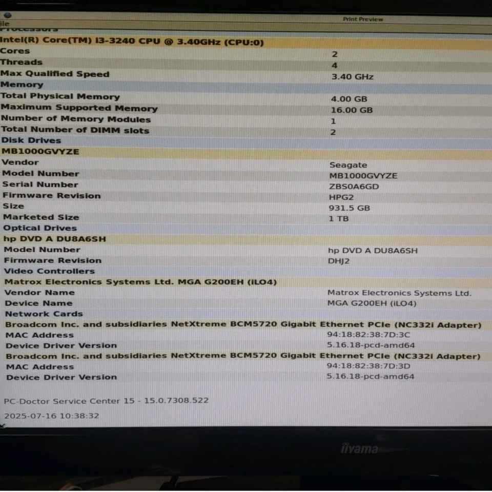 HP MicroServer GEN 8 / E3 1260L @ 2.40GHz / 4Go DDR3 - Imagen 4 de 4