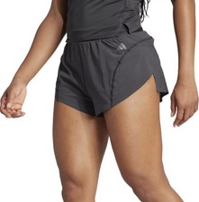 Adidas Adizero Running 2" Split Shorts IK9708 Black racing sports Women XL NEW