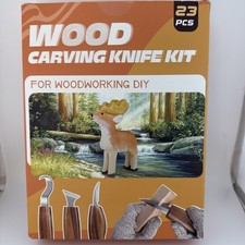 Wood Carving Kit 23 Piece Wood Whittling Hobby Woodworking Craft