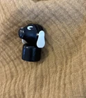 Vintage Fisher Price Little People Straight Sided Wood Black Dog White Ears