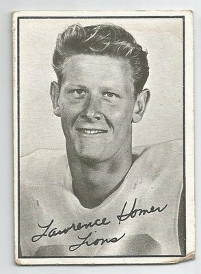 1961 TOPPS CFL LAWRENCE HOMER B.C. LIONS #8 (GRAYS HARBOUR COLLEGE) VG