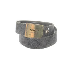 Gucci Gürtel 85 cm Grau Weiß Gut