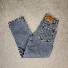 Vintage Little Kids Levis Size 7 Blue Orange Tab Made In USA Faded