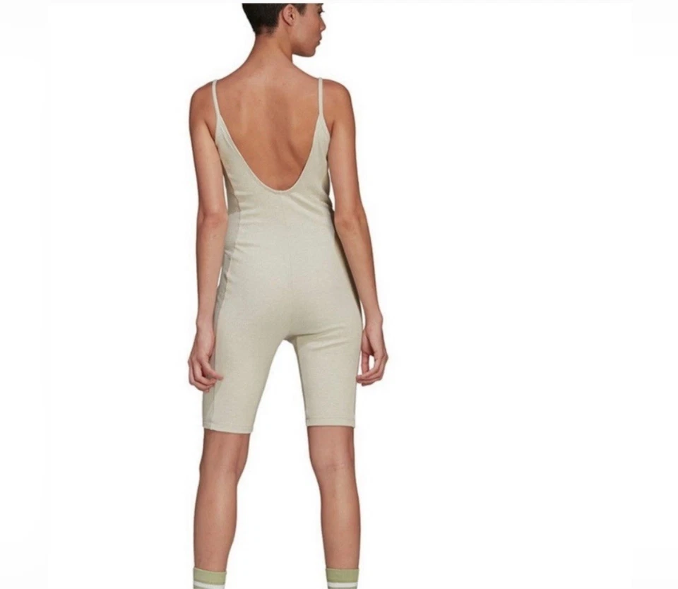 Adidas Mujer Estudio Salón Acanalado Mono Talla Mediana Azul Yoga Lucha Gimnasio Foto 3 de 4