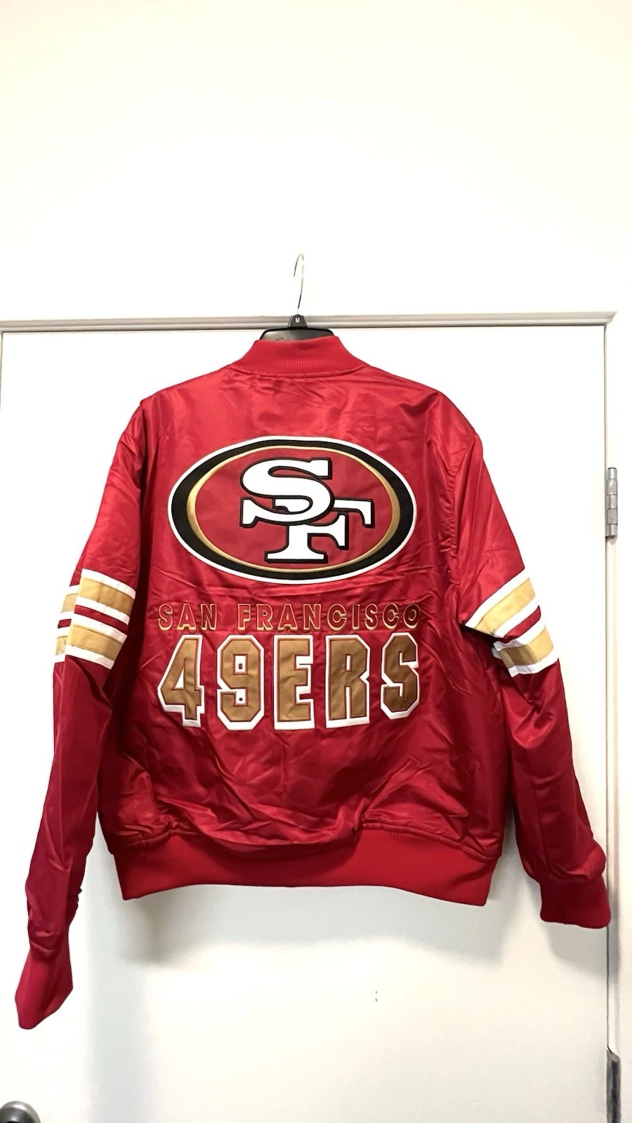 Brand New With Tag 49ers Red Satin Bomber/varsity Jacket Size medium - product detail image 2