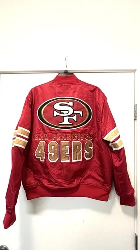 Brand New With Tag 49ers Red Satin Bomber/varsity Jacket Size medium  image 2