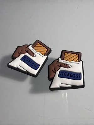 2 x Greggs Pasty Schuh Charm Set - Kompatibel mit Kroko Charms