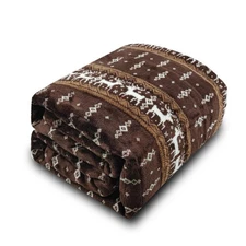Electric Heated Blanket Throw,Double Flannel Electric Throw with 3 Heating Le...