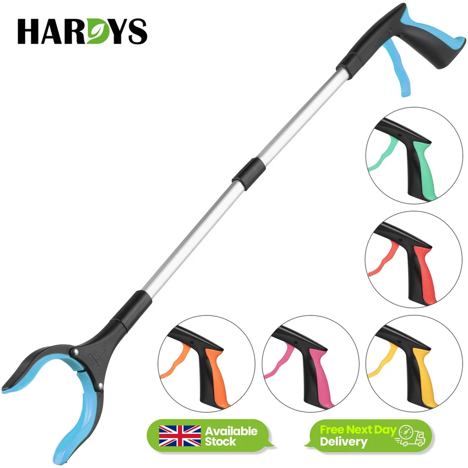 HARDYS 81cm/31" Reacher Grabber Tool - Long Reach Litter Picker Pick Up Mobility Tool