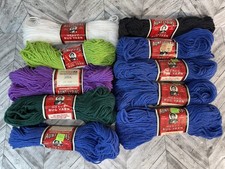 Lot of 10 Vintage Aunt Lydia's Rug Yarn Mixed Colors 1.60 Oz Each