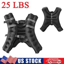 25lbs Unisex Weighted Vest Fitness Training Workout Sport Weight Vest Adjustable