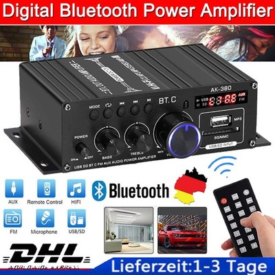 800W AMP USB MP3 FM Auto Bluetooth Mini Verstärker HiFi Power Audio Stereo Bass