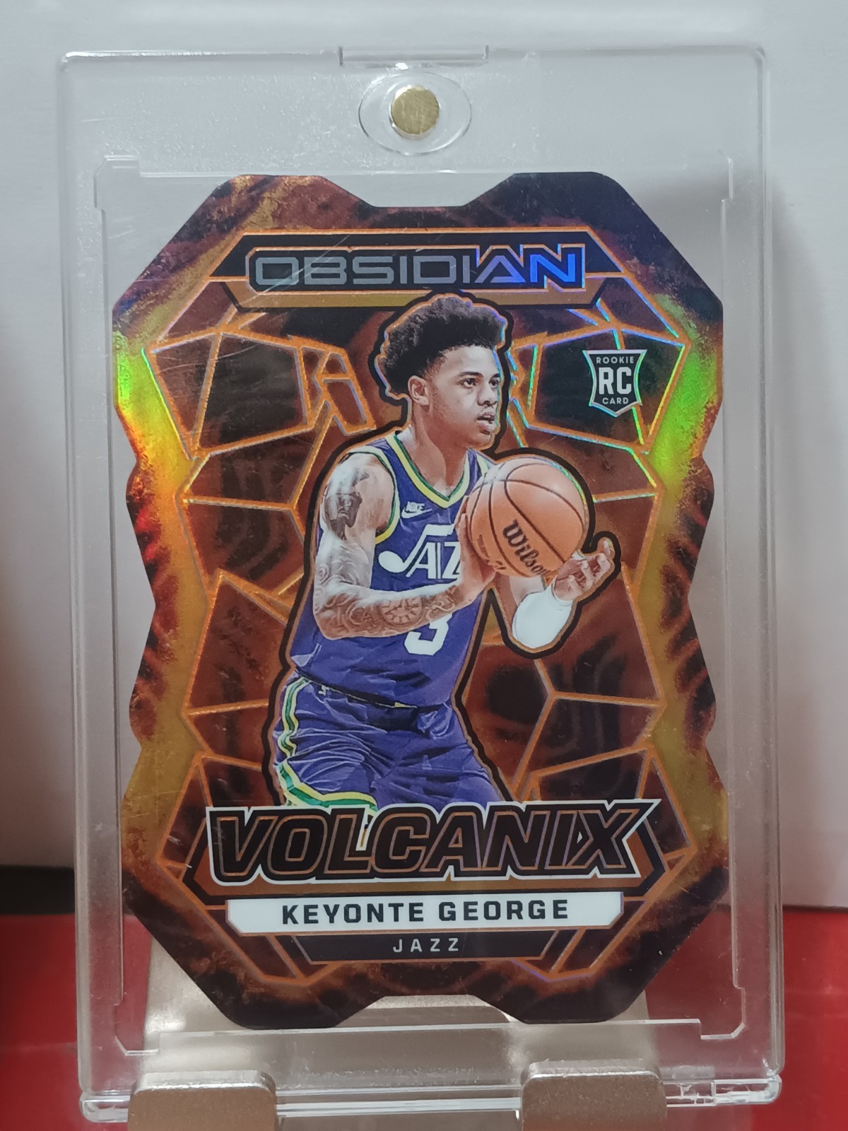 2023-24 Obsidian Keyonte George Volcanix Die Cut SSP Case Hit Utah Jazz
