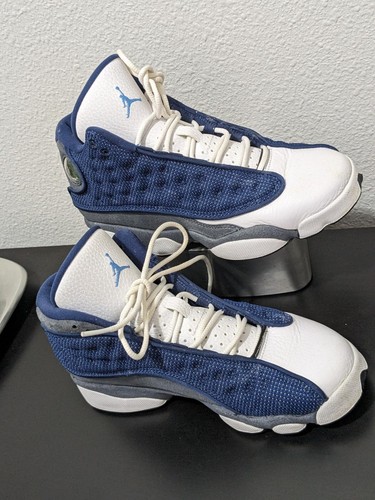 Nike Air Jordan 13 Retro GS Azul Marino Blanco 884129-404 Talla 4.5Y Tenis Juveniles - Imagen 3 de 12