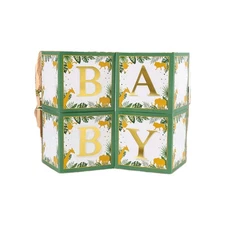 30x30 Jungle Animal Safari Baby Letter Box With One Upside Down Y Box