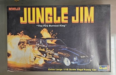 Revell The Fire Burnout King Jungle Jim Vega Funny Car 1:16 scale kit Vintage 