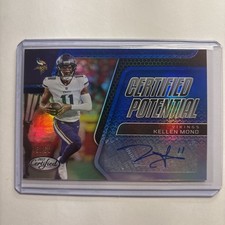 Kellen Mond 2022 Panini Certified Potential Mirror Blue Auto /60 #CPS-KM QB Card