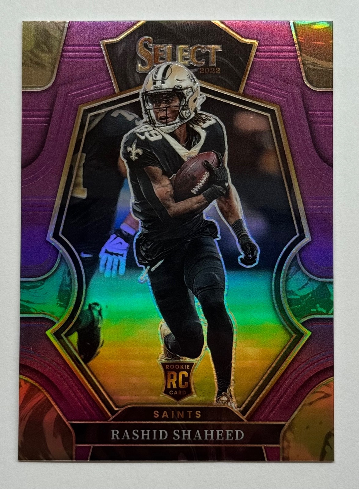 2022 Panini Select Rashid Shaheed Purple 61/75 RC Premier Level Saints #172