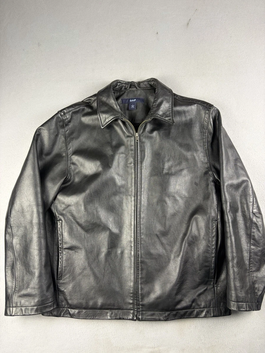 Gap Black Leather Outer Shell Coats, Jackets & Vests for Men for