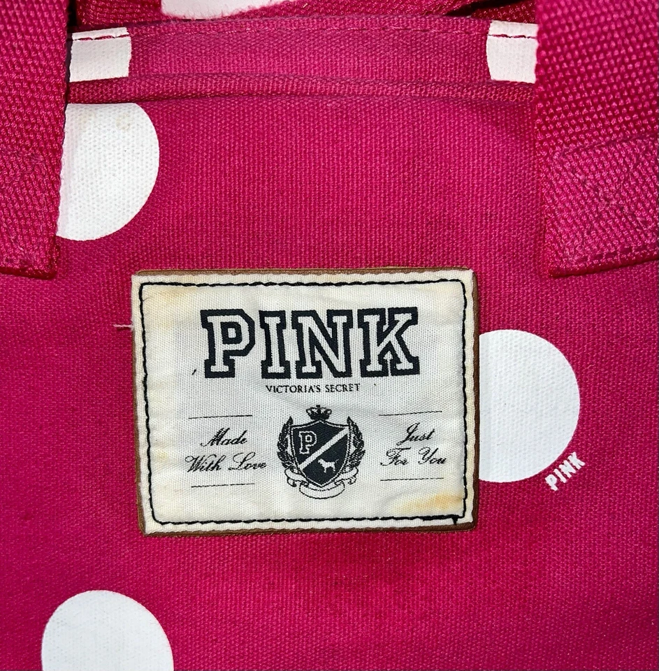 Victorias Secret ROSA - Blanco Lunares Estuche de Transporte para Laptop Bolso Mensajero Foto 3 de 4