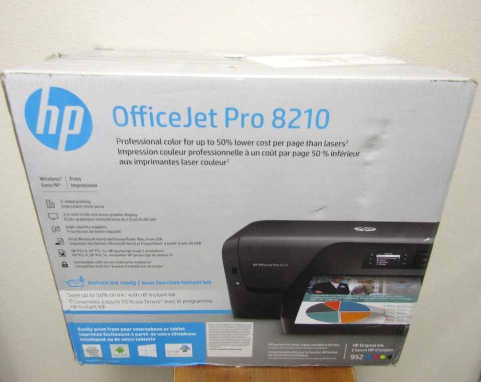 HP OfficeJet Pro 8210 Wireless Color Printer, Instant Ink ready - Image 2 of 4